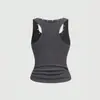 Colete Estrela com Strass para Mulheres, Estilo Y2K Americano Retrô Escuro, Preto Slim Fit Sem Mangas, Atacado de Roupas Femininas Transfronteiriças