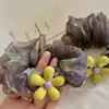 Goma para el pelo plisada floral dulce estilo coreano para mujer, elegante accesorio para moño bajo, nueva goma para el pelo de verano 2026