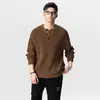 2024 alta qualidade estilo americano vintage malha suéter masculino pescoço redondo solto marca de moda casual meio cardigan suéter homens