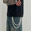 Cadena de Perlas Retorcidas para Pantalones Hip-Hop de Nicho Europeo y Americano Accesorios de Jeans de Alto Nivel para Chicos Cadena Decorativa para la Cintura Moda Hip-Hop