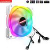 Ventilador de Gabinete Coolmoon Dual Pride Pwm Controlado por Temperatura Argb 12cm de Alto Rendimiento con Gran Flujo de Aire para Computadoras
