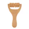 Masajeador de cuerpo completo de madera en stock, masajeador de rodillo manual de madera y juego de golpeteo de meridianos para cuello y piernas