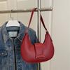 Explosiva Cuero Genuino de Alta Gama Retro Arco del Triunfo Logotipo Flor Antigua Bolso de Axila ava Un Hombro Portátil Bolso Media Luna Mujer