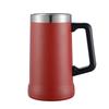 Taza de acero inoxidable con asa de 24 oz para exteriores, portátil, de gran capacidad, con aislamiento térmico, estilo brasileño