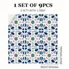 Pegatinas de Piso de PVC Estilo Europeo Retro, Autoadhesivas Impermeables y Resistentes al Desgaste, Pegatinas de Pared Imitación Azulejo, Pegatinas de Piso para Baño y Cocina