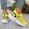 Zapatos Deportivos Casuales para Mujer Estampado de Leopardo Rayas Transfronterizas Zapatos de Exportación Temu Xiyin Zapatos de Moda al por Mayor Transpirables y Resistentes al Desgaste