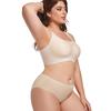 Ropa interior de talla grande, de malla cruzada, sin marcas, de copa completa, europea y americana, fina, con pecho grande y pequeña, antiflacidez.