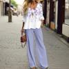 Site Independente Transfronteiriço Amazon Ebay Conjunto Floral Feminino Esportivo Solto Manga Curta Estampado Moda Comprimento Médio Gola Redonda