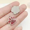 28 Goteo de Aceite Dibujos Animados Brillo Fino Pata de Gato Huella de Pata de Oso Colgante DIY Etiqueta para Cachorro Etiqueta para Mascota Accesorios de Joyería