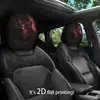 Funda de reposacabezas de coche de terror y divertida, funda de asiento a prueba de polvo, almohada de coche y funda de almohada para el cuello altamente transpirables