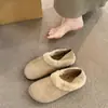 Nuevos Zapatos de Felpa de Moda Birkenstock 2026 para Mujer Sin Espalda de Dos Usos Slip-on Versátiles Zapatos de Algodón Retro Cálidos Planos