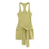 Vestido de Alça Estilo Americano Cintura Distinta Vestido de Alça Feminino Verão Gola Quadrada Cintura Quadril Design de Saia Coletes Saia
