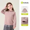 [Antiestático] Camiseta básica Dudu para niñas para otoño e invierno, camiseta de manga larga para niños, top de invierno para bebé, ropa para niñas