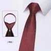Estilo Cadena Hombres Formal Boda Novio Festivo Mujeres Corbata Roja Negocios Versión Coreana Corbata Perezosa Sin Nudo
