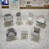 Mesa para Uñas Silla a Juego Mesa y Silla para Salón de Belleza Silla con Respaldo Simple Silla para Mesa de Uñas de Celebridad de Internet Silla Sofá Silla Artículo Predeterminado