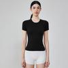 Osyo Ropa de Yoga Manga Corta para Mujer Verano Delgado Transpirable Sin Costuras Ajustada Camiseta Deportiva de Yoga Running Entrenamiento Fitness