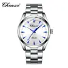 Reloj de Pareja Marca Dawn Reloj de Negocios para Mujer Cuarzo en stock Venta al por Mayor Correa de Acero Inoxidable Reloj para Hombre