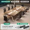 Mesa de conferência, mesa longa, móveis para sala de conferências, conjunto de mesa e cadeira de escritório, mesa simples moderna para negociações comerciais, mesas de treinamento grandes e pequenas