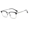 65025 Montura de Ceja Personalizada de Gama Alta para Hombre Nueva Montura de Gafas de Negocio Montura Cuadrada Se Puede Equipar con Gafas Graduadas Anti-Luz Azul
