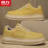 Zapatos de hombre Huili, nuevo modelo otoño 2026, zapatos de panel de cuero de alta gama, zapatos casuales retro de estilo británico para hombre que aumentan la altura