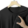 Camiseta de Manga Corta de Seda Helada Transfronteriza para Hombre, Estilo Delgado de Moda Veraniego, Transpirable, Secado Rápido, Camiseta Deportiva de Malla Hueca