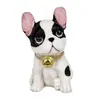 Decoración de Pastel de Cachorro Lindo Método de Decoración Pelea de Perros Manchas Blancas y Negras Decoración de Perro con Cascabel Flor de Girasol Abanico de Papel Tarjeta de Flor