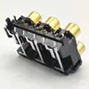 Soquete AV6 RCA Lotus Dourado Soquete de Áudio Soquete AV de Avião Horizontal Assento de Painel de Placa de Circuito Seis Furos