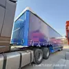 Fabricante vende reboques de caixa fechada para reboque, semirreboques de transporte com lona lateral, semirreboques com lona manual, 3 eixos