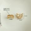 Cuentas de mariposa con forma de cruz de circón con retención de color dorado de 14 quilates y orificio pasante, accesorios de joyería hechos a mano para bricolaje, material con cuentas