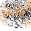 Nuevos Accesorios para Uñas Anillo de Ángel de 14-20 mm Retro Uña Diamante Cristal Vidrio Estilo Japonés Transparente Siete Colores
