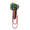 Clips para Papel Grandes de Minecraft Transfronterizos Suministros de Oficina Clips para Papel Creativos Lindos Pines en Forma de U Marcadores de Libros de Dibujos Animados de PVC