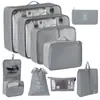 Conjunto de Sacos de Armazenamento para Viagem Transfronteiriça Roupas Roupa Íntima Calças Saco de Embalagem Separado Saco de Armazenamento Roupas Sapatos Bagagem Bolsa de Viagem