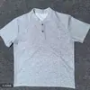 Camiseta Retrô Americana com Gola Henry para Homens, Verão Cleanfit Manga Curta Slim-Fit Cropped Camisa Polo