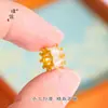 Puzuo Color Fuerte que Conserva Arena Dorada Accesorios DIY Brillantes Coloridos Circonita con Agujero Pasante Cuentas Passepartout Pulsera Collar Accesorios