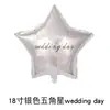 Globos de Estrella de Cinco Puntas de 18 pulgadas, Globos de Corazón de Papel de Aluminio, Globos al por Mayor de Fábrica Original con Diseños Impresos para Decoración de Ambiente
