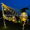Luzes de Ambiente Populares para Acampamento ao Ar Livre Luzes de Corda Solares Redondas Grandes Luzes de Corda de LED para Barraca de Acampamento Montagem de Barraca de Feira Noturna