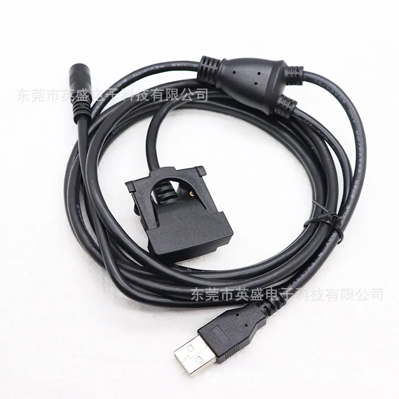 USBAM 转接HDMI19P公弯头+DC5.5*