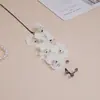 Flores Artificiais 6 Cabeças Orquídea Borboleta Salão de Casamento Decoração Suave Floral Decoração Festiva Flor de Seda Sala de Estar Enfeites Flor Moderna Simples