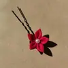 Moldeador de moño de flor para peinados de moño fáciles, accesorio de moño para primavera y verano para la parte posterior de la cabeza, accesorio para el cabello hecho a mano