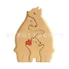 Familia de Osos de Madera Transfronteriza Abrazo Corazón Oso Regalo de Acción de Gracias Día de la Madre Manualidades Creativas de Madera Adornos