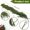 Corona de Pino de Norfolk Navideño de Plástico Americano Resina Agujas de Pino Tacto Europeo Pino Ciprés Vid Decoración Navideña