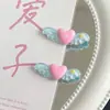 Pinza para el pelo coreana rosa dulce de chica mariposa melocotón, pinza lateral versátil para salir, para trenzas, para flequillo