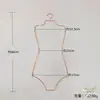 Perchas para bikini, perchas para ropa de tienda de trajes de baño de playa, perchas doradas para pantalones de exhibición, perchas para ropa de busto plano