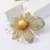 Broche de Flor de Pérola de Moda de Luxo para Mulheres, Acessórios de Vestuário de Luxo Leve de Alta Qualidade, Broches, Joias, Corsages de Roupa Atacado