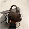 Bolso de Mano Retro de Moda Tendencia Estilo Coreano Bolso Boston Almohada con Alto Valor Estético, Bolso Cruzado Simple y Único para el Día a Día