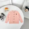 Roupa Infantil Meninas Grandes e Pequenas Bebê Estilo Coreano Suéter com Fio Estilo Ocidental Casual Amor Cardigan de Tricô Jaqueta