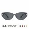 2025 Nuevas Gafas de Sol Funcionales Estilo Viento Ojo de Gato para Mujer Cuadradas Redondas de Moda Adelgazantes Sentido de Alta Gama Gafas de Sol de Moda para Sesión de Fotos Callejeras en Internet