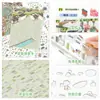 200.0 Adesivo de Paisagem de Yilan Série Estilo Antigo Cena em Miniatura Estéreo 3D Adesivo para Diário de Descompressão DIY