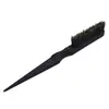 Peine de Cerda de Cerdo Tres Filas Cola Puntiaguda Peinado del Cabello Rizos del Cabello Bolsa para el Cabello Peine Cabello Rizado Esponjoso Peine de Plástico para el Cabello