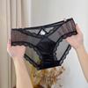 Gangazo~ Estilo Francés Sexy Encaje Madura Atractivo Puro Deseo Verano Malla Fina Hueco Cintura Media Bragas Triángulo para Mujer